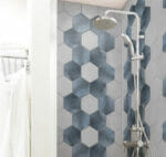 Blue and White Hex Industrial Install