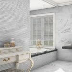 Eterno Carrara 13x26 wave Porcelain floor and wall tile install