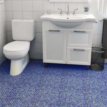 Hudson Diamond Mosaic Glossy Sapphire Bathroom