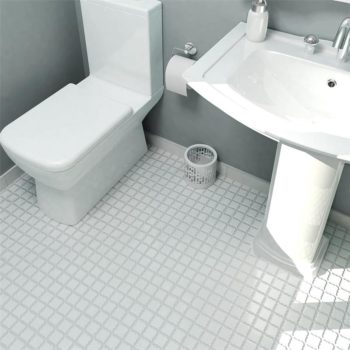 Hudson Tangier Mosaic Matte White Bathroom