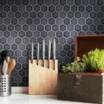 Hudson Due Hex 2 inch Porcelain Mosaic Storm Grey Install