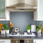 Hudson Hex 1 inch Porcelain Mosaic Frost Blue Install