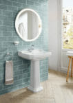 Maiolica Aqua 4x10 Wall Bathroom Install 003