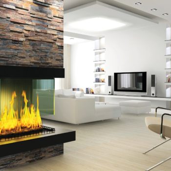 Sierra Ledger Stone Fireplace