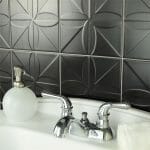 Triplex Fronteira Black Ceramic Wall Tile install