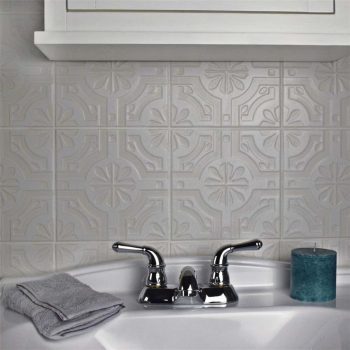 Triplex Real White Ceramic Wall Tile install 1